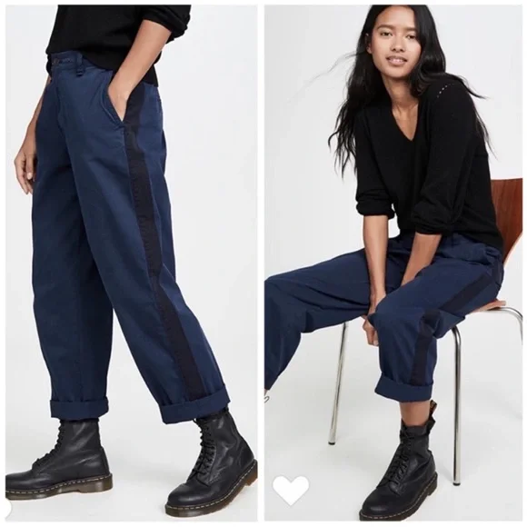Rag & Bone Woman’s Workman Pant with Side Stripe Size 26 - Picture 2 of 6